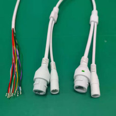 0.7m white 11-core security monitoring network camera POE tail cable RJ45 monitoring cable harness manufacturer 0.7m white 11-core security monitoring network camera POE tail cable RJ45 monitoring cable harness manufacturer